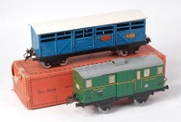 Lot 584 - French Hornby postwar blue SNCF 'Wagon a...