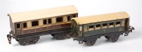 Lot 586 - Marklin short bogie brown LNWR 1st class coach...