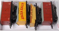 Lot 597 - 4 Hornby postwar No. 50 wagons including Saxa...