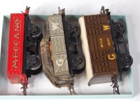 Lot 558 - Hornby 1931 red 'Meccano' coal wagon with a...