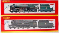 Lot 726 - A Hornby R2140 BR lined green class A3 engine...