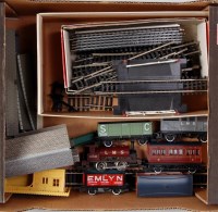 Lot 875 - Tray containing Hornby LMS maroon 0-4-0 saddle...