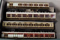 Lot 895 - Rake of 8 PC Models LNWR corridor coaches...