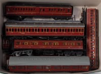 Lot 898 - 8 LMS coaches by Ratio, PC Models repainted...