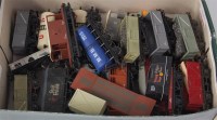 Lot 922 - Approx 20 four wheel wagons, some weathered...