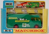 Lot 2312 - Matchbox Kingsize K-5 racing car transporter,...