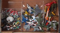 Lot 2644 - 4 boxes of various plastic and diecast...