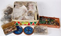Lot 3150 - Tin of assorted Meccano, all in used condition...
