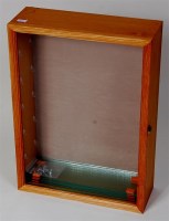 Lot 3179 - Light oak framed and glazed fronted wall...