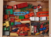 Lot 2585 - 40+ mixed playworn diecast to include Dinky,...