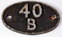 Lot 33 - A cast shed code plate 40B Immingham