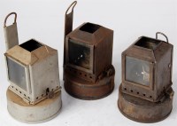 Lot 40 - Three locomotive headlamp interiors