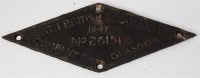 Lot 18 - Brass builders plate North British Locomotive...