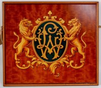 Lot 15 - Crest on board possibly West Lanes Railway
