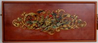 Lot 14 - Crest on board, a Russian crest with sleigh in...
