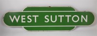 Lot 106 - A BR(S) region white on green totem (F/F)...