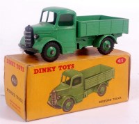 Lot 2015 - Dinky Toys, 411 Bedford truck, mid-green cab...