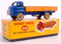 Lot 2017 - Dinky Toys, 408 Big Bedford lorry, dark blue...