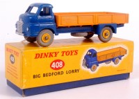 Lot 2021 - Dinky Toys, 408 Big Bedford lorry, dark blue...