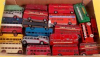 Lot 2034 - 20 assorted playworn Dinky and other bus...