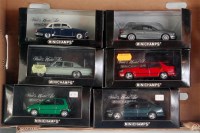 Lot 2560 - Minichamps, 1/43 scale car group, all in black...