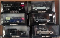 Lot 2561 - Minichamps, 1/43 scale car group, all in black...