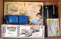 Lot 3115 - Mixed tinplate, scientific and balsa wood toys...