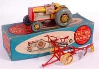 Lot 3121 - Mettoy tinplate and mechanical tractor and...