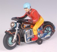 Lot 3129 - Modern Toys (Japan) Atom tinplate motorbike,...