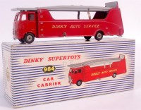 Lot 2058 - Dinky Toys 984 car carrier, red body with grey...