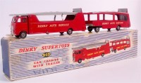 Lot 2059 - Dinky Toys 983 car carrier with trailer, both...