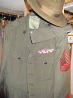 Lot 627 - US Marine Sergeant with tunic, pants, garrison...