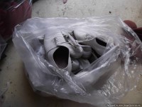 Lot 666 - A bag of mens white shoes