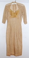 Lot 733 - A 1940s guipure lace afternoon dress having...