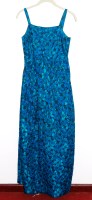 Lot 741 - A 1950s petrol blue and black brocade evening...