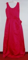 Lot 745 - A circa 1960 Harrod's red satin evening dress...
