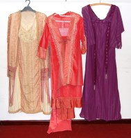 Lot 761 - An Edwardian style with cream lace and...