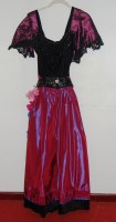 Lot 764 - A late Victorian style evening dress in shot...