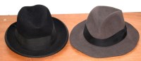 Lot 770 - A Dunn & Co of London Ltd Homburg hat and a...