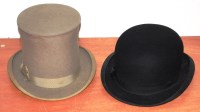 Lot 771 - A Christys' of London grey velvet bowler hat,...