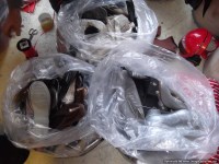 Lot 673 - 3 large bags of ladies pumps and dance shoes...