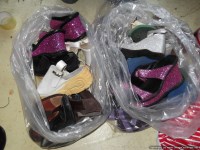 Lot 675 - 2 large bags 1970s style ladies shoes