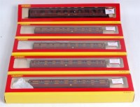 Lot 754 - Hornby 2 R4141 and 2 R4142 LMS maroon...