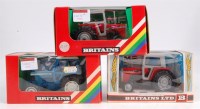 Lot 1203 - Britains farm tractor group to include; 9529...
