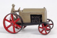 Lot 1210 - Tootsie Toys, pre-war 1929? farm tractor, grey...