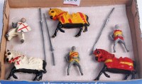 Lot 1220 - Timpo, Ivanhoe series knights mounted, KN60...