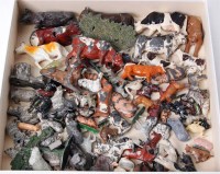 Lot 1244 - 90 assorted lead and hollowcast farm and zoo...