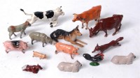Lot 1247 - 14 assorted lead and hollowcast animal...