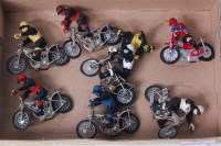 Lot 1248 - 6 Britains Speedway Riders, all unboxed, 1 a/f,...