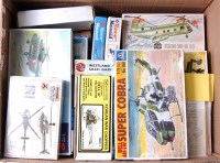 Lot 1535 - Mixed 1/72 and H0 scale helicopter kits,...